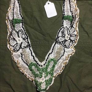 New handcrafted beaded bib necklace